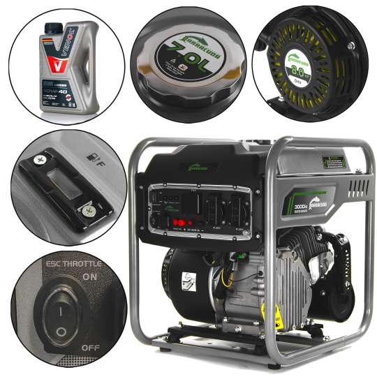 AGREGAT INWERTEROWY generator prądotwórczy Barracuda 3000io 3kW (3,75kVA) 230V   AVR INVERTER