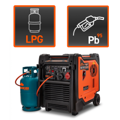 Inwertorowy agregat prądotwórczy  Barracuda 10000 Silent LPG Pb95 10kW