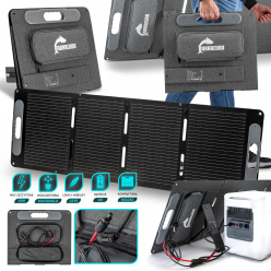 Składany Panel Solarny 100W IP67 – Mobilne ładowanie MC4 20V/5A