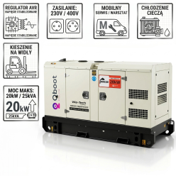 Generator prądotwórcz Barracuda 20 kW Diesel 25 kVA – ATS, AVR, Silent