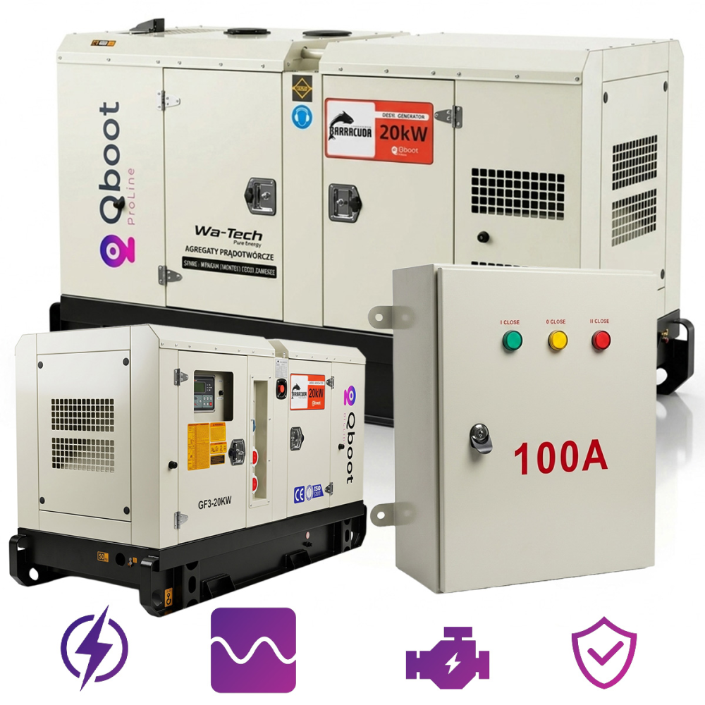 Generator prądotwórcz Barracuda 20 kW Diesel 25 kVA – ATS, AVR, Silent