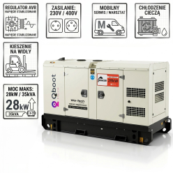 Generator prądotwórcz Barracuda 28 kW Diesel 35 kVA – ATS, AVR, Silent