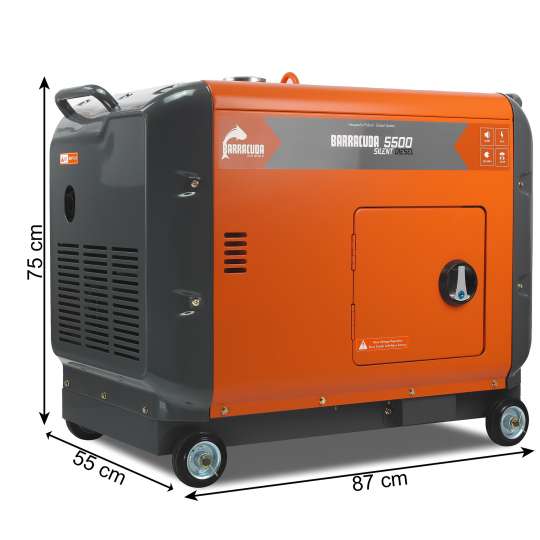 Agregat prądotwórczy 7 kVA 400V Barracuda DIESEL 5500 SILENT ze wzmocnioną fazą 230V  AVR