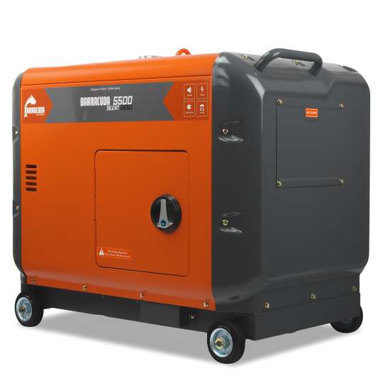 Agregat prądotwórczy 7 kVA 400V Barracuda DIESEL 5500 SILENT ze wzmocnioną fazą 230V  AVR