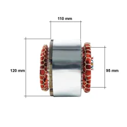 Stojan prądnica długość pakietu 110 mm 230V jednofazowy miedziany